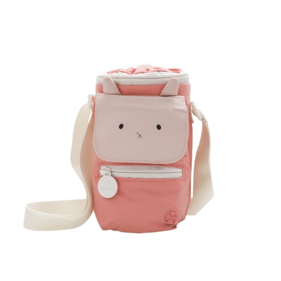 Back to school sales- BNWT Cute Mellow Sip Buddy Water Bottle Bag - Bunny - Picture 6 of 11